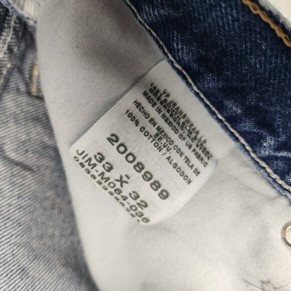 Mens 33x32 Blue Vintage LEE Jeans Regular Fit Straight Leg Stonewash Wallet Wear - Picture 8 of 9